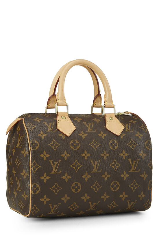 Shop for Louis Vuitton Monogram Canvas Leather Speedy 25 cm Bag - Shipped  from USA
