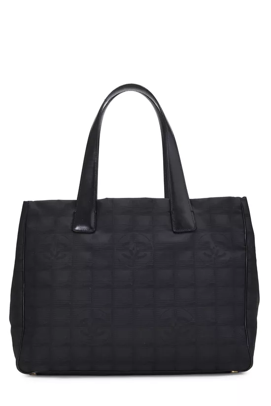 Black Nylon Travel Line Tote Medium, , large image number 0