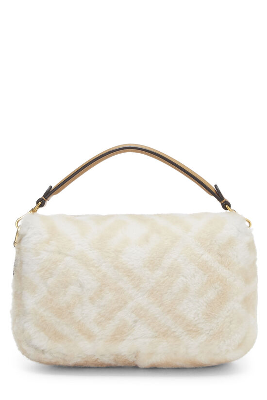 White Zucca Shearling Baguette Crossbody Mini, , large image number 5