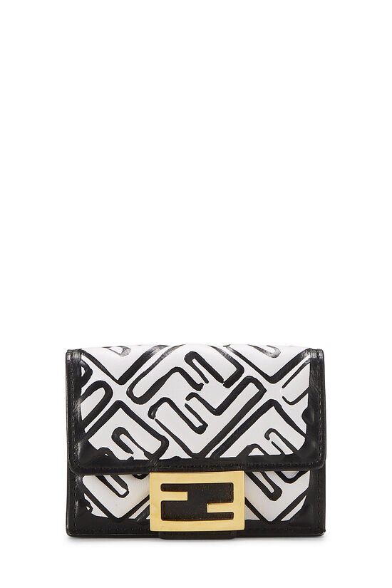 Joshua Vides x Fendi Black & White Zucca Embossed Baguette Wallet, , large image number 0