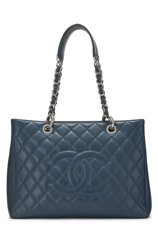Blue Quilted Caviar Grand Shopping Tote (GST), , large image number 0