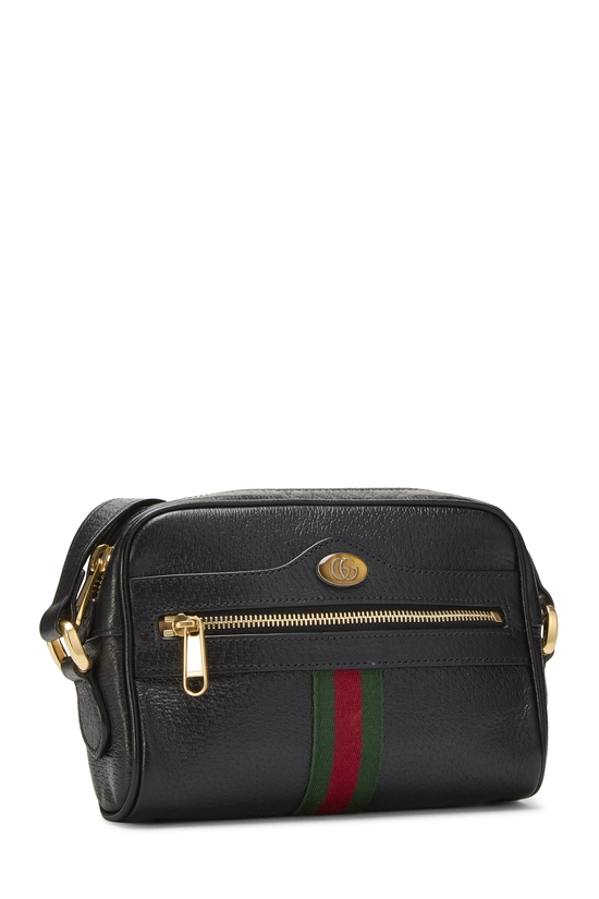 Black Leather Web Ophidia Crossbody Medium, , large image number 1