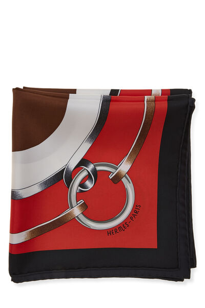 Multicolor 'Figure Artistique' Silk Scarf 90, , large