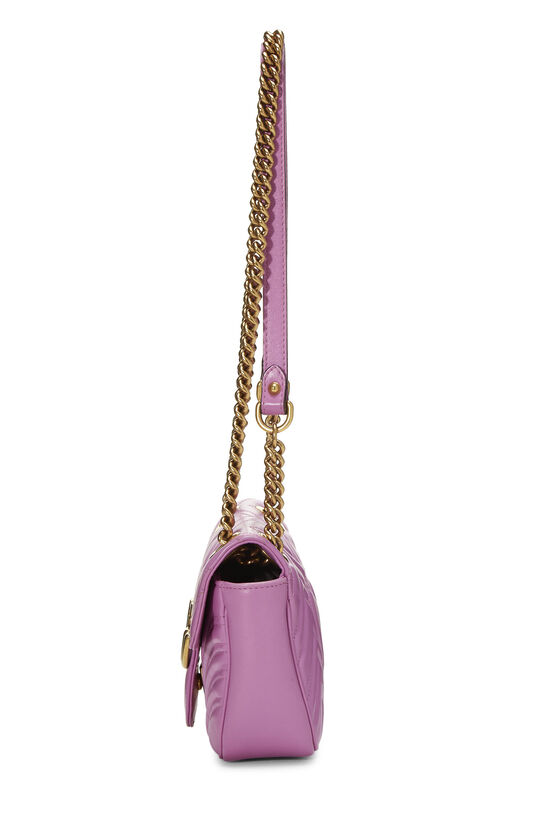 Purple Matelassé Leather Marmont Shoulder Bag Small, , large image number 2