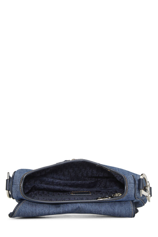 Blue Floral Denim Saddle Bag, , large image number 5