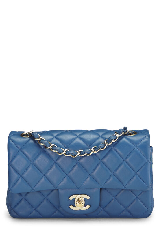 Chanel Blue Quilted Lambskin Rectangular Flap Mini Q6BBMB1IB9015