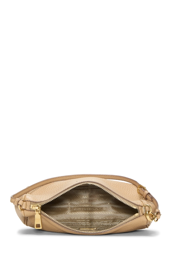 Beige Vitello Daino Shoulder Bag, , large image number 5