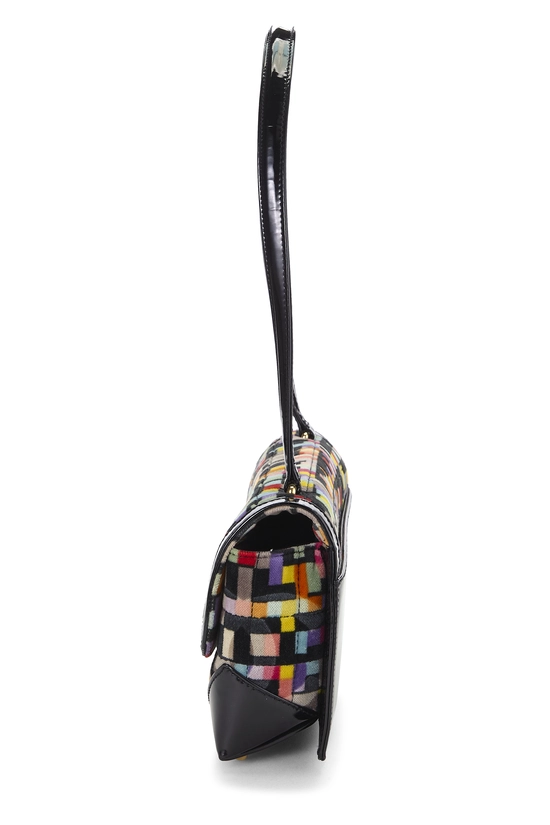 Multicolor Velour Mademoiselle Lock Shoulder Bag, , large image number 2