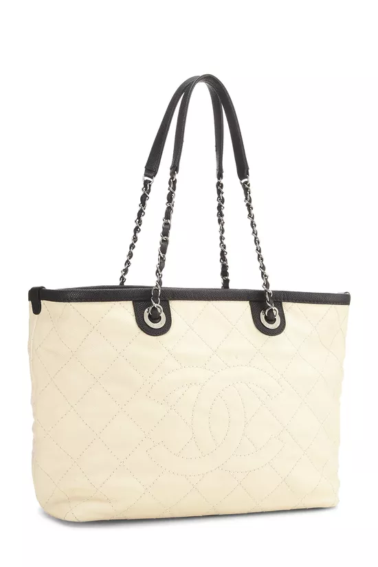 Cream Caviar 'CC' Daily Shopping Tote Small, , large image number 1