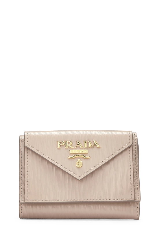 Beige Vitello Move Compact Wallet, , large image number 0