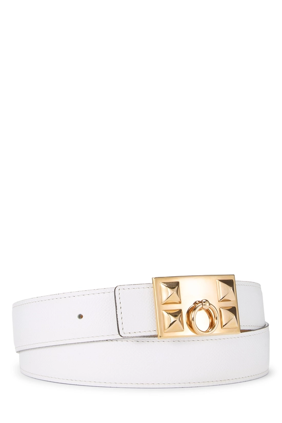 White Epsom Collier de Chien 100, , large image number 0