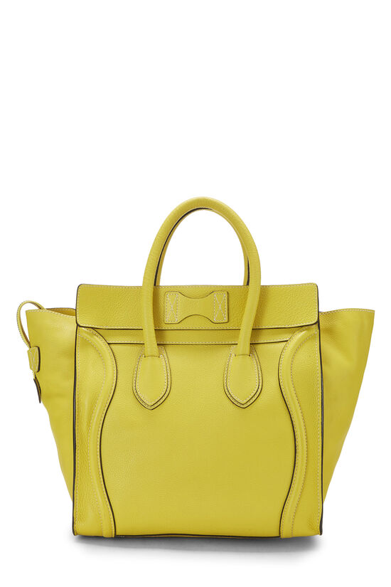 Yellow Drummed Calfskin Luggage Mini, , large image number 3