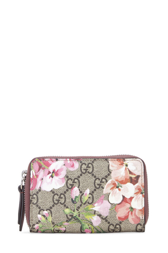 Pink GG Blooms Supreme Canvas Coin Purse, , large image number 0