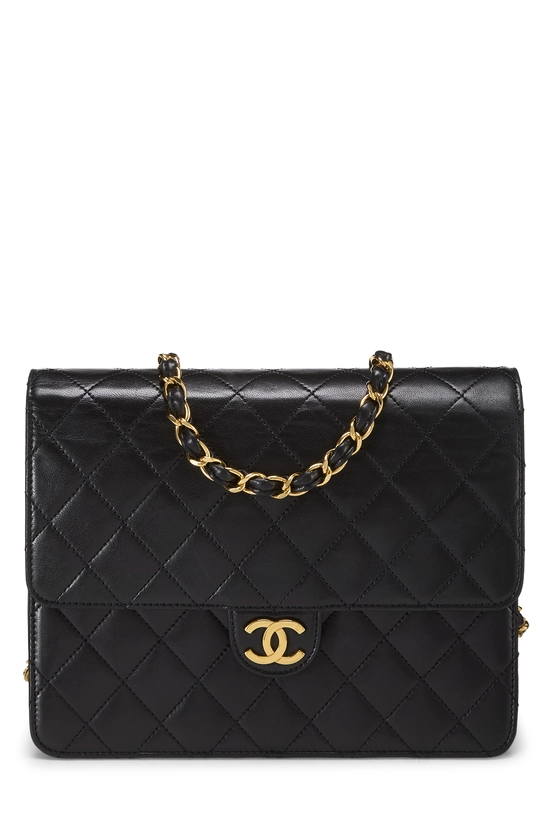 Black Quilted Lambskin Ex Flap Small, , large image number 0
