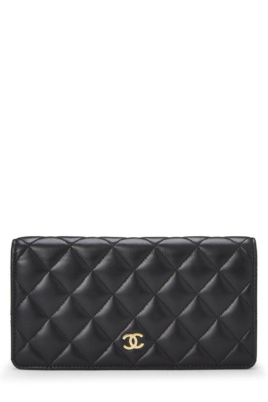 Chanel Black Quilted Lambskin Yen Wallet Q6ADVD3PKB006