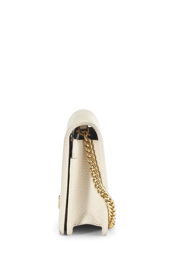 White Leather GG Marmont Wallet On Chain (WOC) Mini, , large image number 2