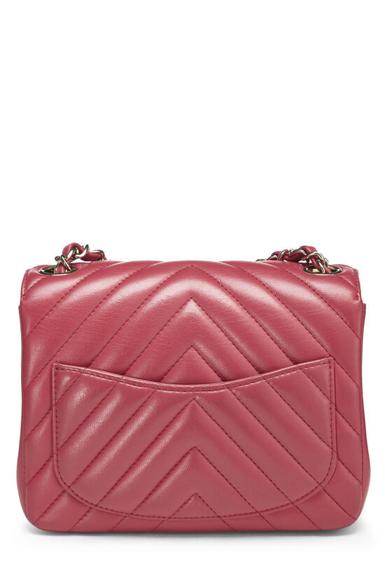 New 18C Chanel Red Classic Quilted Rectangular Mini 2.55 Flap Bag