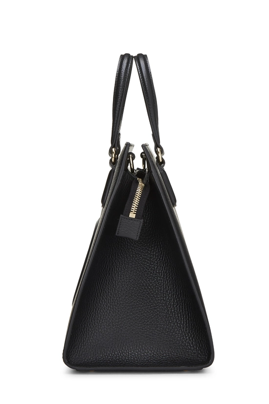 Black Grained Leather Soho Handbag, , large image number 2