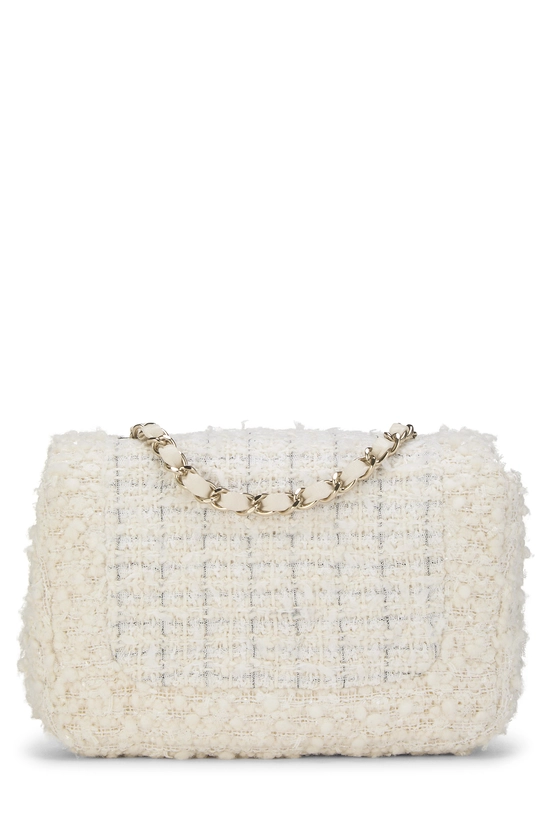White Tweed Rectangular Flap Mini, , large image number 3