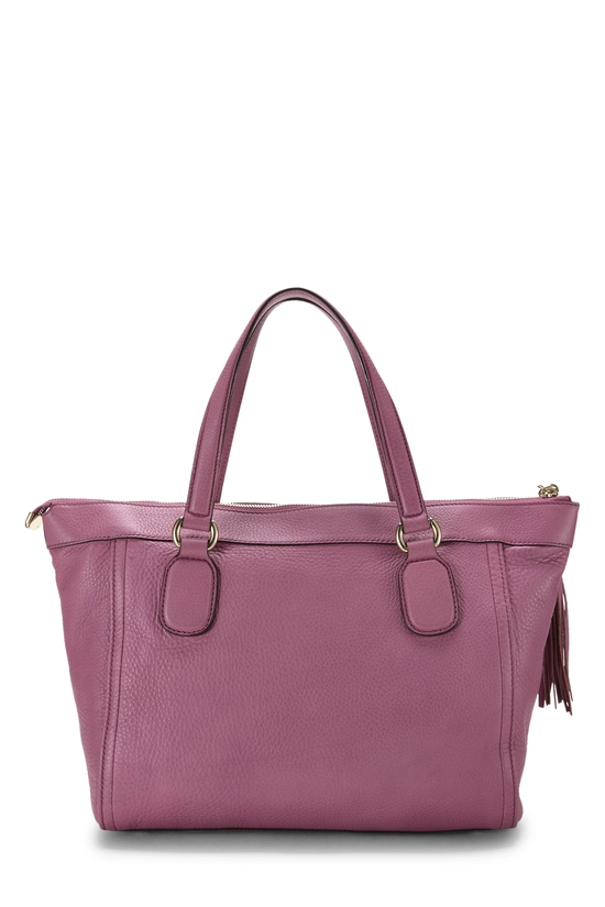 Pink Leather Soho Zip Tote, , large image number 3
