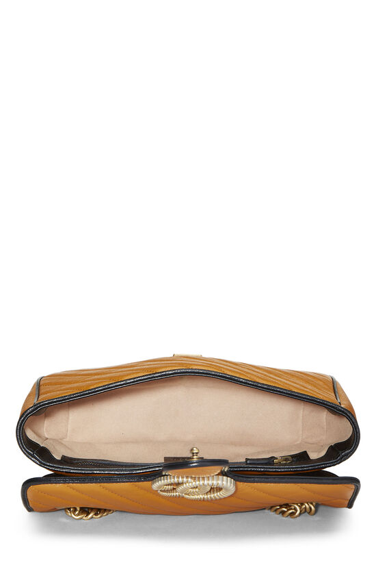 Orange Leather Torchon GG Marmont Shoulder Bag Small, , large image number 5