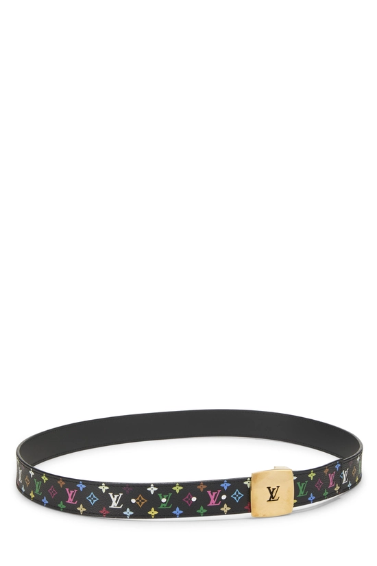 Takashi Murakami X Louis Vuitton Black Monogram Multicolore Ceinture 90	, , large image number 1