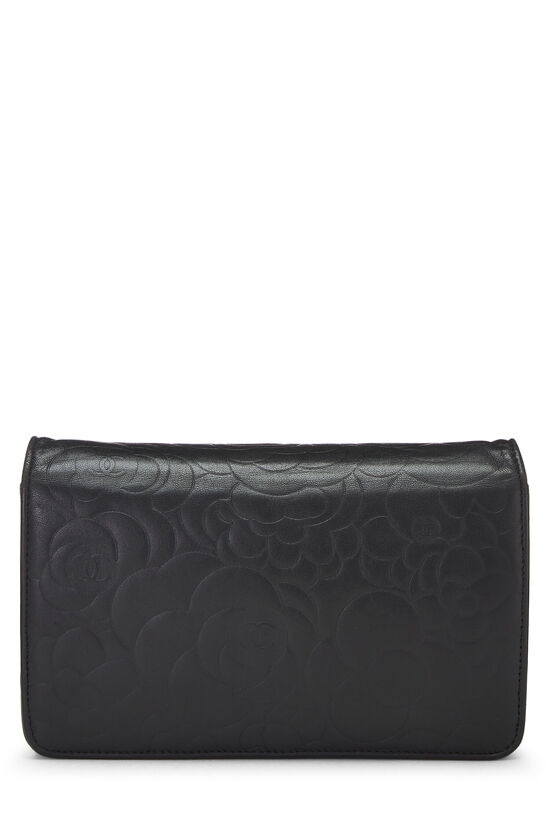 Black Lambskin Camellia Wallet on Chain (WOC), , large image number 4