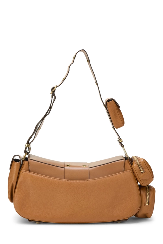 Brown Leather Street Chic Columbus Shoulder Bag, , large image number 3