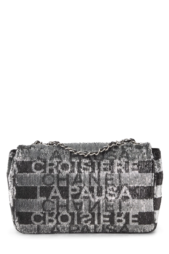 Black Sequin La Pausa Classic Flap Medium, , large image number 3