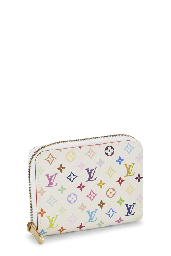 Takashi Murakami x Louis Vuitton White Monogram Multicolore Zippy Coin Purse, , large image number 1