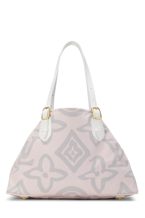Pink Monogram Canvas Tahitienne Cabas GM, , large image number 3