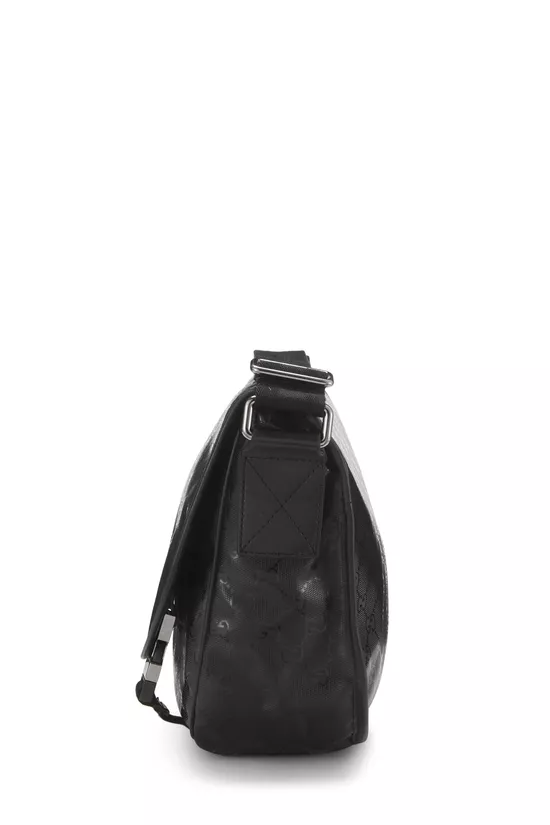 Black GG Imprime Buckle Flap Messenger, , large image number 2