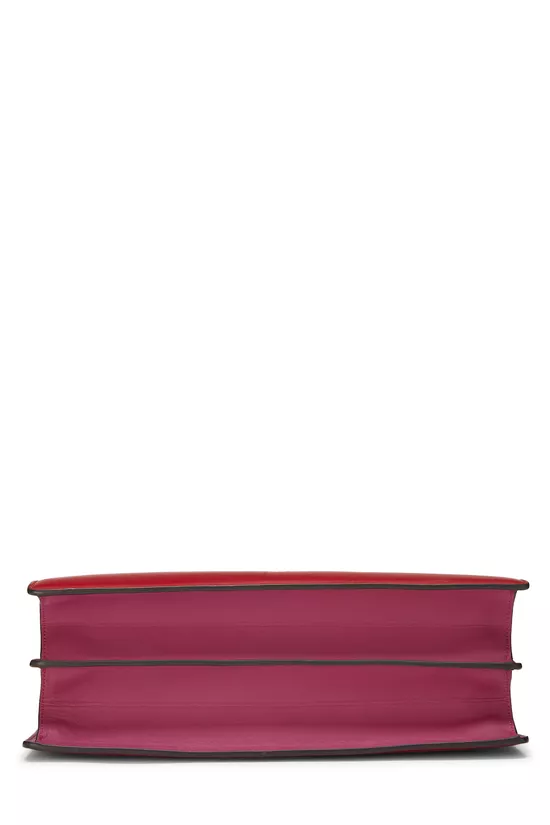 Pink & Red Leather Top Handle Tote, , large image number 4