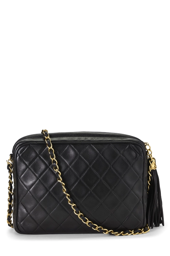Black Lambskin Diamond 'CC' Camera Bag Small, , large image number 3