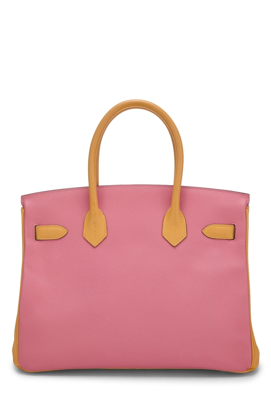 Rose Azalee & Juane d'or Epsom Horseshoe Birkin 30, , large image number 3