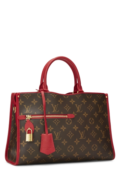 Red Monogram Canvas Popincourt NM PM, , large