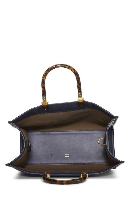 Navy Calfskin Sunshine Shopper Medium, , large image number 5