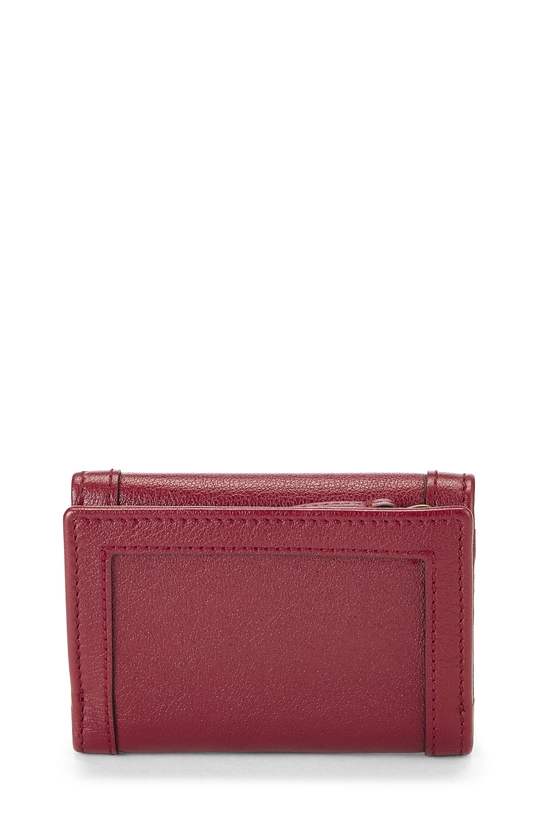 Red Leather Bamboo Compact Wallet , , large image number 2