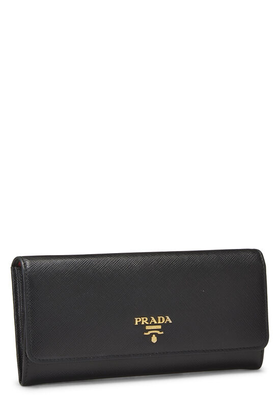 Black Saffiano Continental Wallet, , large image number 1