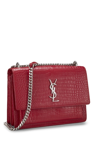 Red Embossed Leather Sunset Medium, , large