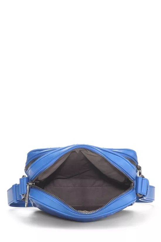 Blue Intrecciato Vertical Messenger, , large image number 5