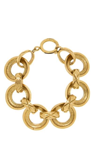 Gold Crystal Chain Bracelet, , large