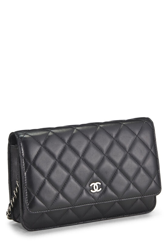 Black Quilted Lambskin Classic Wallet on Chain (WOC), , large image number 1