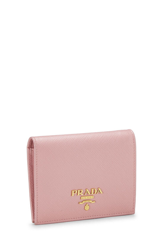Pink Saffiano Compact Wallet, , large image number 1