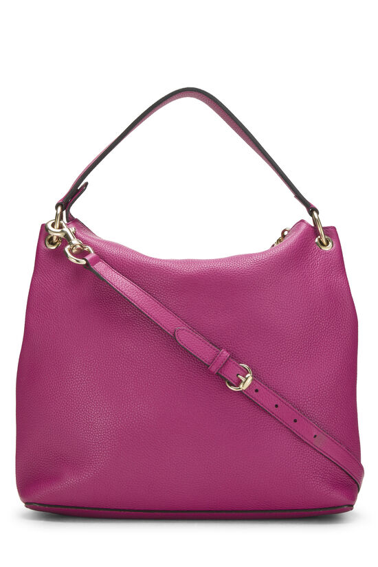 Pink Leather Soho Convertible Hobo, , large image number 3