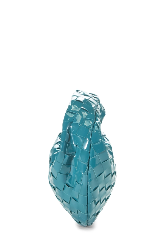 Blue Intrecciato Patent Leather Jodie Mini, , large image number 2