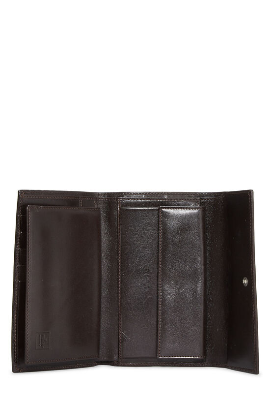Brown Zucca Canvas Long Wallet, , large image number 3