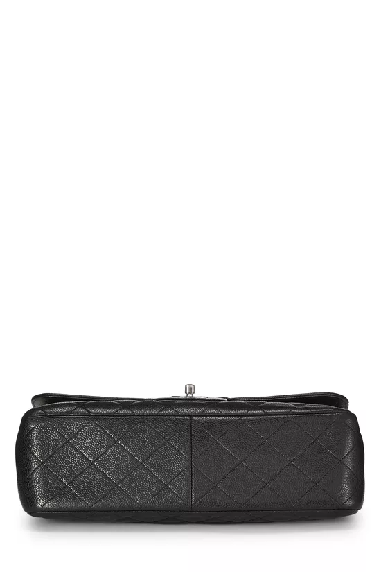 Black Quilted Caviar New Classic Double Flap Jumbo, , large image number 4