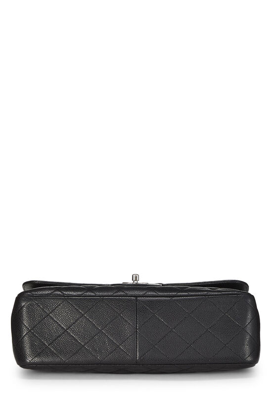 Black Quilted Caviar New Classic Double Flap Jumbo, , large image number 6