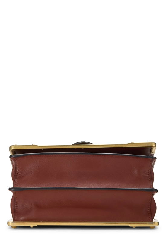 Brown & Black Leather Cahier Crossbody, , large image number 4